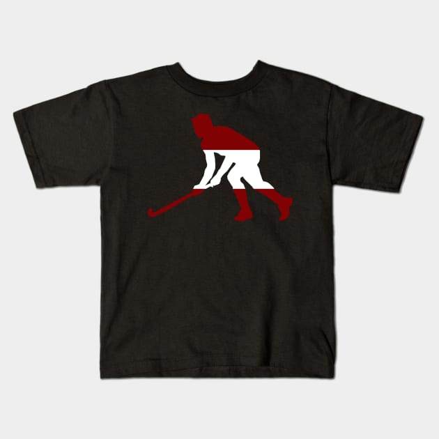 Hokejs LATVIJA latvia RĪGA - Ice Hockey Kids T-Shirt by LukjanovArt